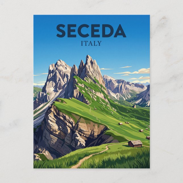 Postal Seceda Italia (Anverso)