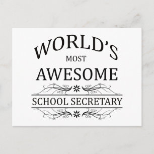 Postal Secretaria Escolar Más Increíble Del Mundo