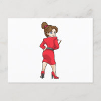 Secretaria vestida con tacones altos