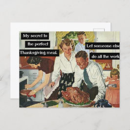 Postal Secreto a la vida perfecta de la cena de Acción de