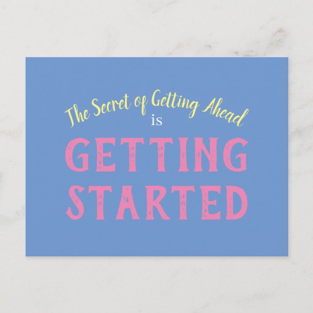 Postal Secreto de Éxito Frase Motivacional Inspiradora (Anverso)