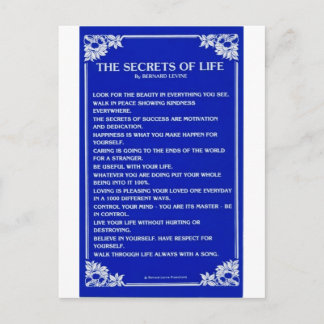 POSTAL SECRETOS DE VIDA DE BERNARD LEVINE