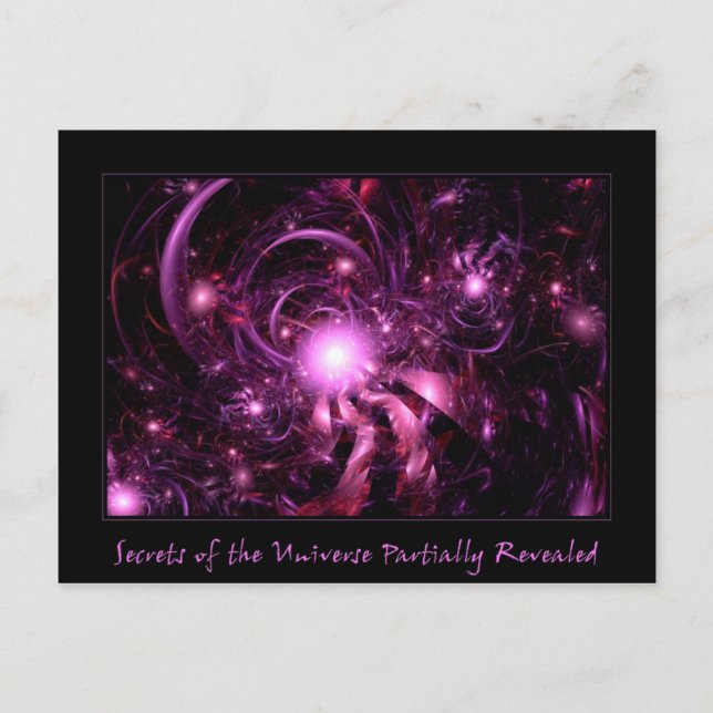 Postal Secretos del universo reveladores parcialmente (Anverso)