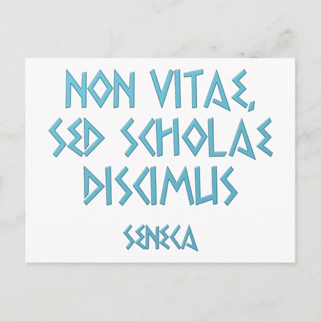 Postal Sectae no vitae discimus Seneca (Anverso)
