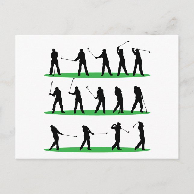 Postal Secuencia de conducción de golf (Anverso)