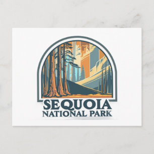Postal Secuoya Nacional Parque Árboles Gigantes de Secuoy
