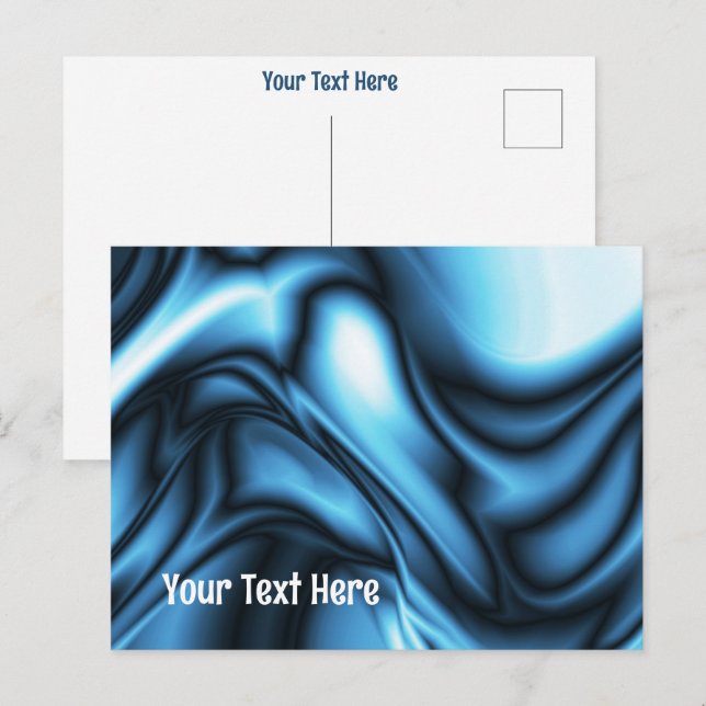 Postal Seda azul (Anverso / Reverso)