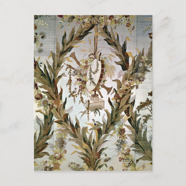 Postal Seda mural del dormitorio de la emperatriz, 1787 (Anverso)