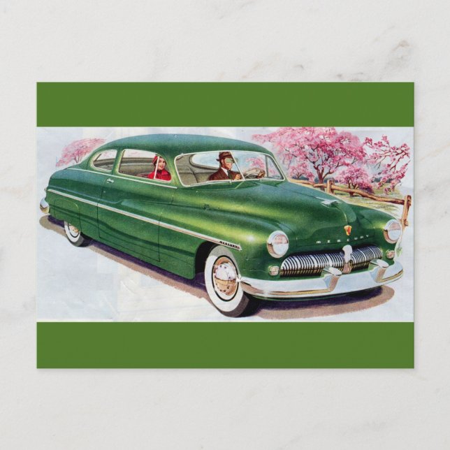 Postal Sedan verde de Mercurio de 1949 (Anverso)