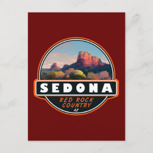Postal Sedona Arizona Country de Roca Roja Emblema de Acu