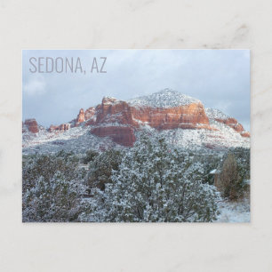 Postal Sedona Arizona Cubierta de Nieve Invierno
