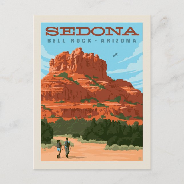 Postal Sedona, Arizona | Roca bell (Anverso)