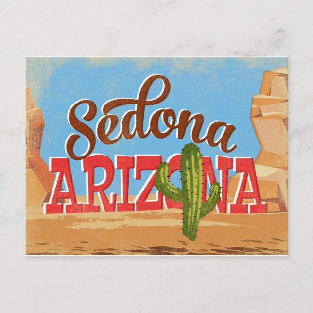 Postal Sedona Postcard Arizona Viaje de cosecha (Anverso)