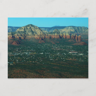 Postal Sedona y Coffee Pot Rock desde arriba