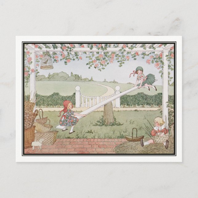 Postal See-Saw, Marjorie Daw por H. Willebeek Le Mair (Anverso)