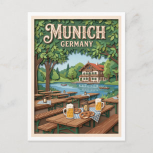Postal Seehaus Biergarten Múnich Alemania
