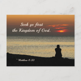 Postal Seek First Kingdom of God, Mateo 6:33 Océano
