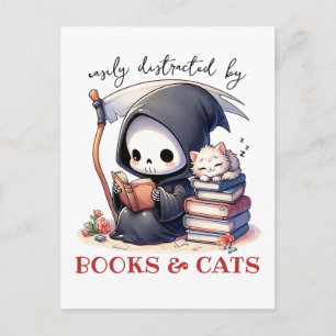 Postal Segador con Acuarela Amante de los Libros