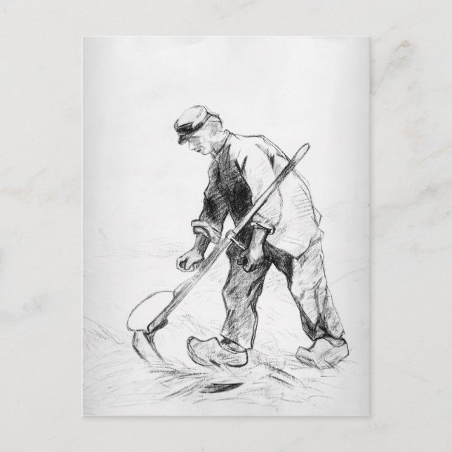 Postal Segador de Vincent van Gogh el | (Anverso)