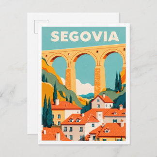 Postal Segovia Spain Art vintage Travel