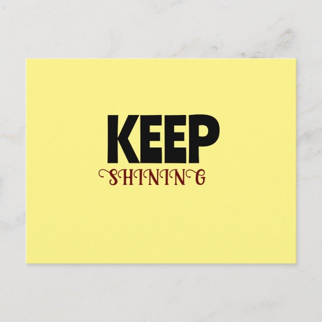 Postal Seguir brillando (Anverso)