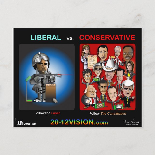 Postal Seguir el láser (Anverso)