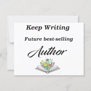 Postal Seguir escribiendo Motivación de Autor de Mejor Ve