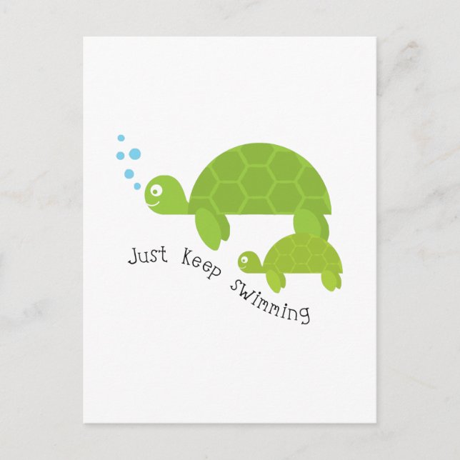 Postal Seguir Nadando (Anverso)