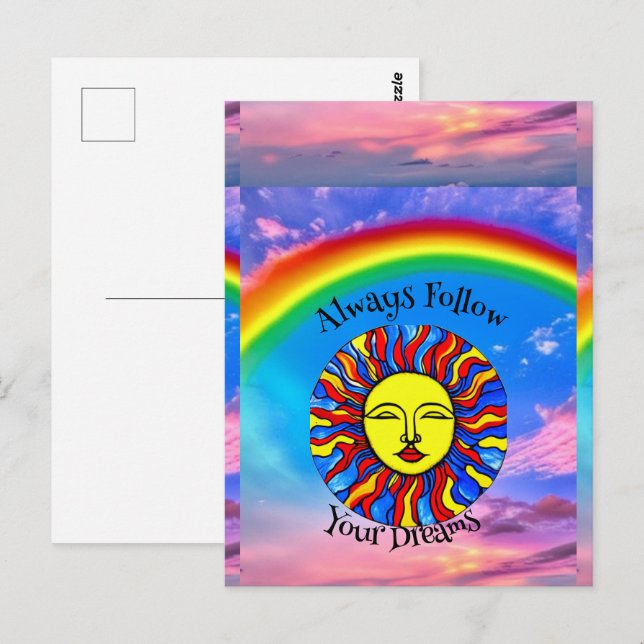 Postal Seguir siempre tus sueños (Anverso / Reverso)