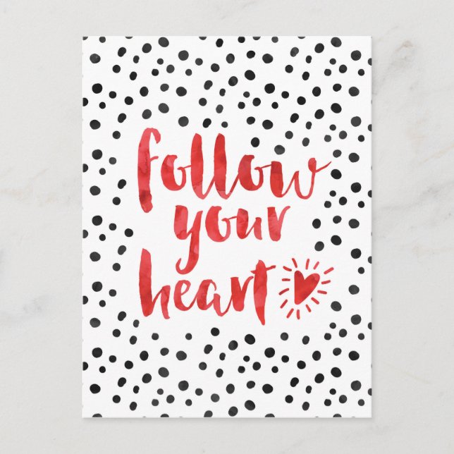 Postal Seguir tu presupuesto de corazón (Anverso)