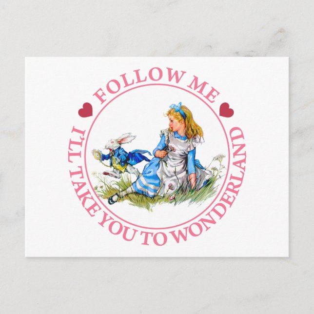 POSTAL SEGUIRME, TE LLEVARÉ A WONDERLAND (Anverso)