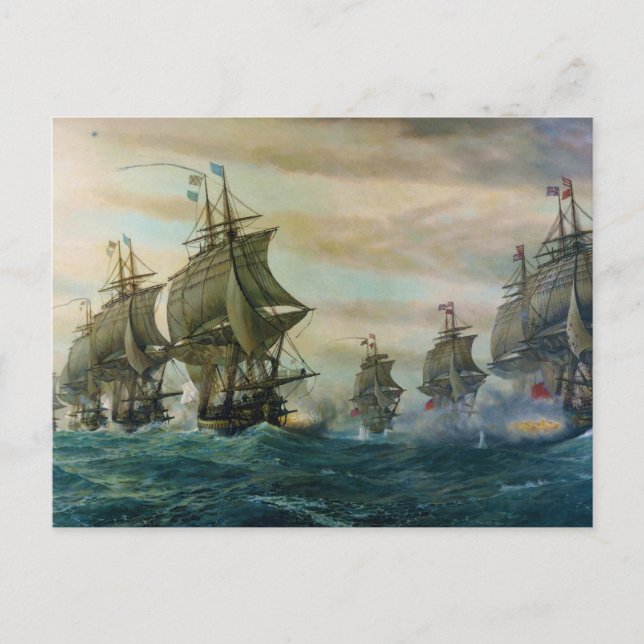 Postal Segunda batalla de los Capos de Virginia (Anverso)