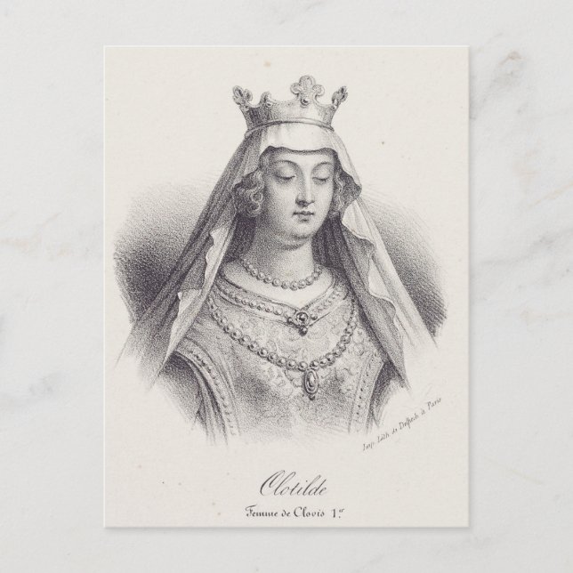 Postal Segunda esposa de Clovis (Anverso)