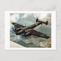 Segunda Guerra Mundial Bf-110 en vuelo