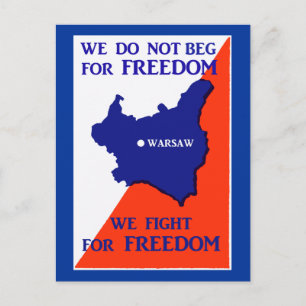 Postal Segunda Guerra Mundial Polonia lucha por la libert