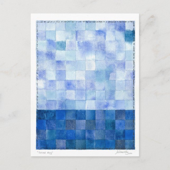 Postal Segunda jornada (7 días de creación) Postcard (Anverso)