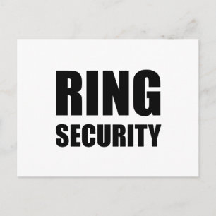 Postal Seguridad del anillo del boda
