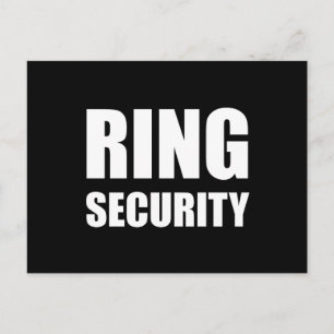 Postal Seguridad del anillo del boda