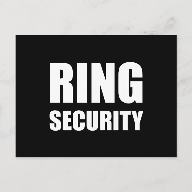 Postal Seguridad del anillo del boda (Anverso)