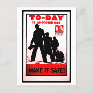Postal Seguridad vintage en la camiseta del Poster en el