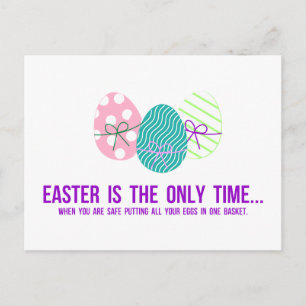 Postal Seguro para poner huevos en una cesta