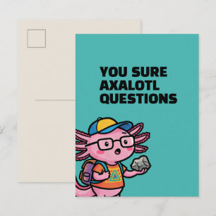 Postal Seguro que axolotl preguntas Meme Sarcástico Lindo