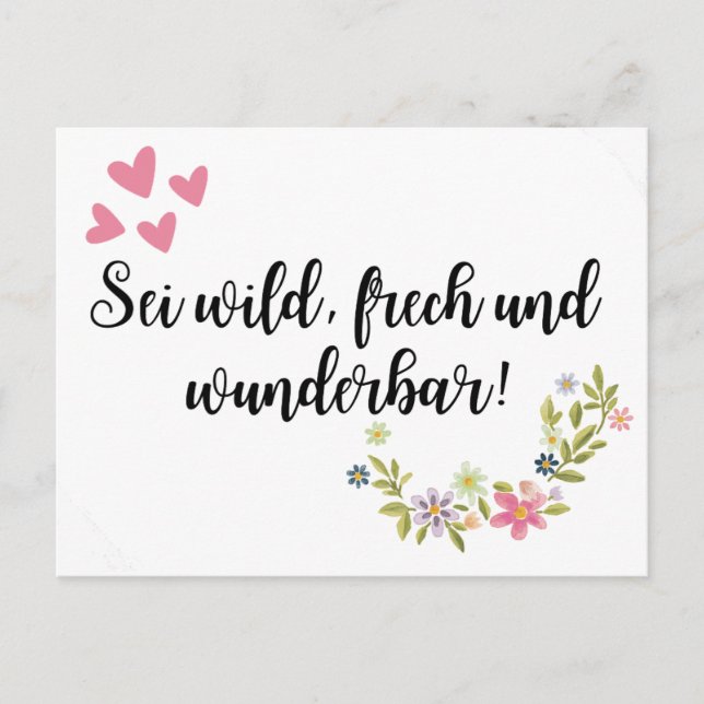 Postal Sei wild, frech und wunderbar! (Anverso)