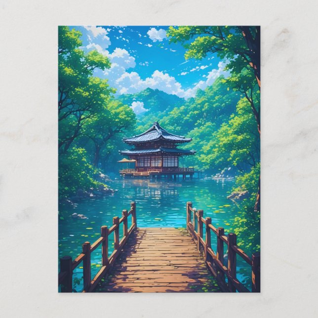 Postal (Seijaku no Kohan) - Serenidad junto al lago (Anverso)