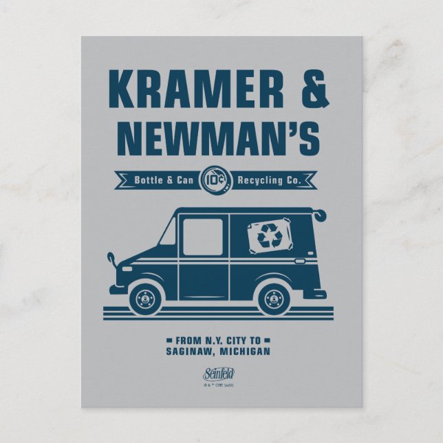 Postal Seinfeld | Empresa de reciclaje de Kramer y Newman (Anverso)