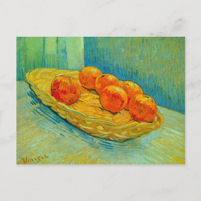 Postal Seis Naranjas de Vincent van Gogh (Anverso)