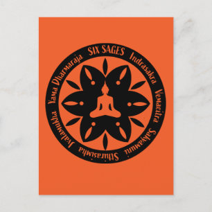 Postal Seis Sabios Religión budista de Samara  
