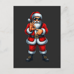 Postal  Seis Siete 6 7 Meme Santa Navidad 