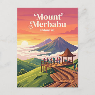 Postal Selasar Pagi en el Monte Merbabu Indonesia