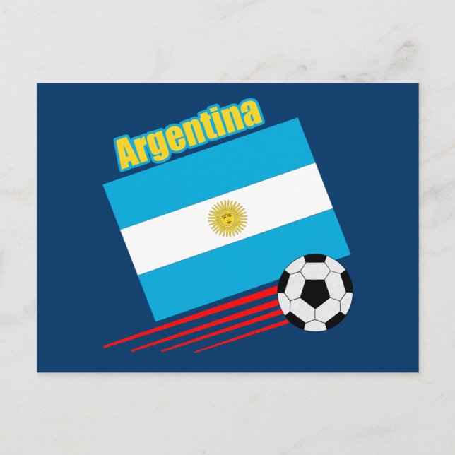 Postal Selección de fútbol de Argentina (Anverso)